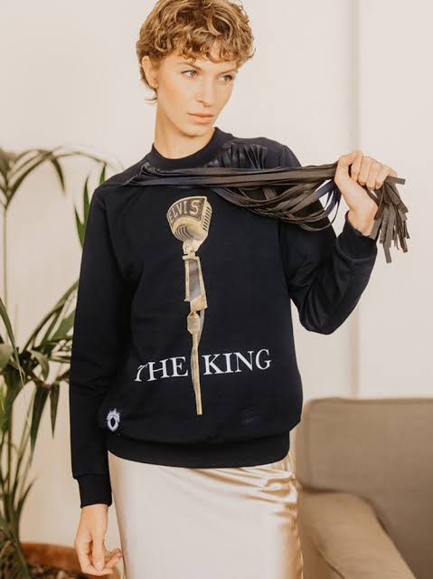 Alternative view of SUDADERA FLECOS ECOPIEL THE KING - SPECIAL