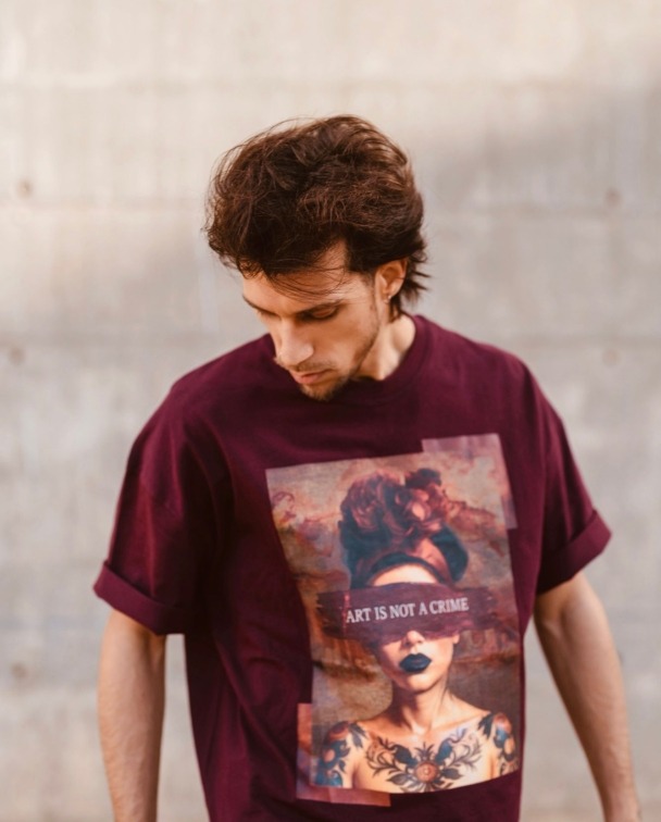 Alternative view of CAMISETA UNISEX ART IS NOT A CRIME -SPECIAL