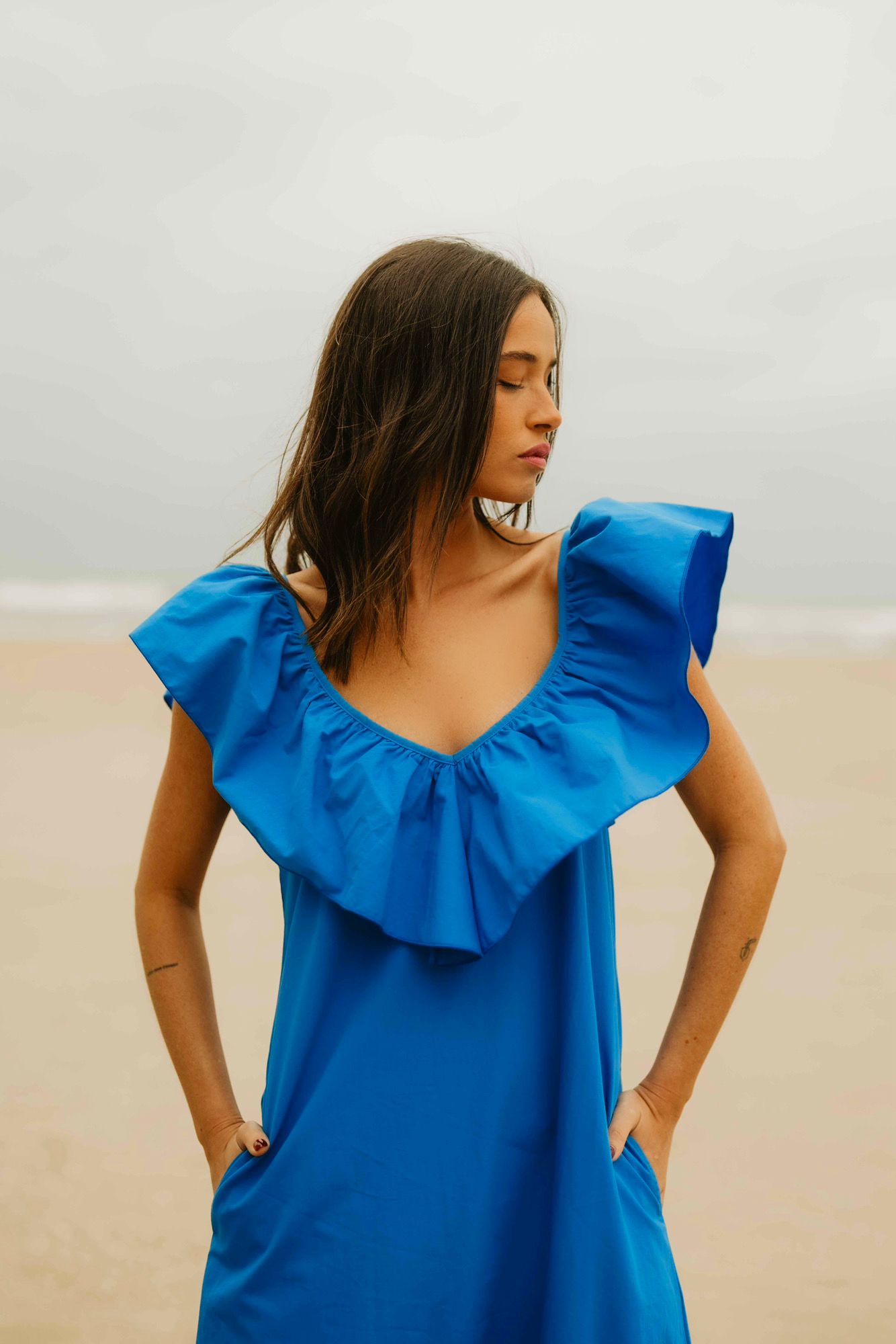 VESTIDO AMALFI COAST KLEIN BLUE - SPECIAL - Imagen 7