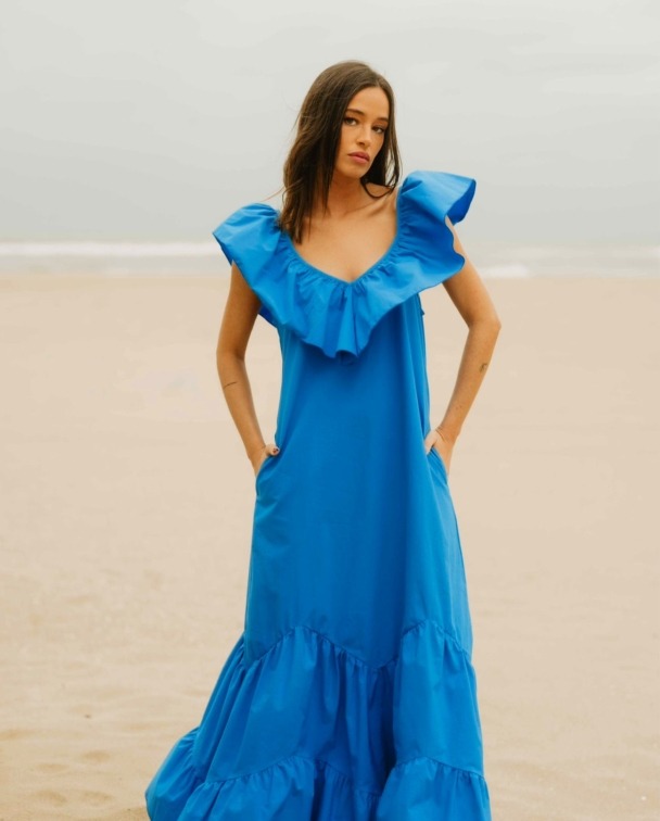 VESTIDO AMALFI COAST KLEIN BLUE - SPECIAL