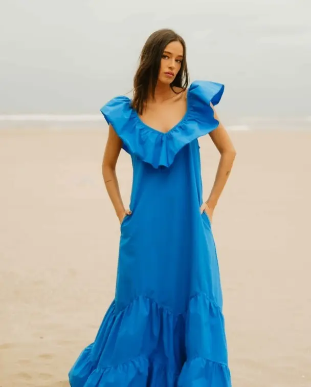 VESTIDO AMALFI COAST KLEIN BLUE - ULTIMAS UNIDADES