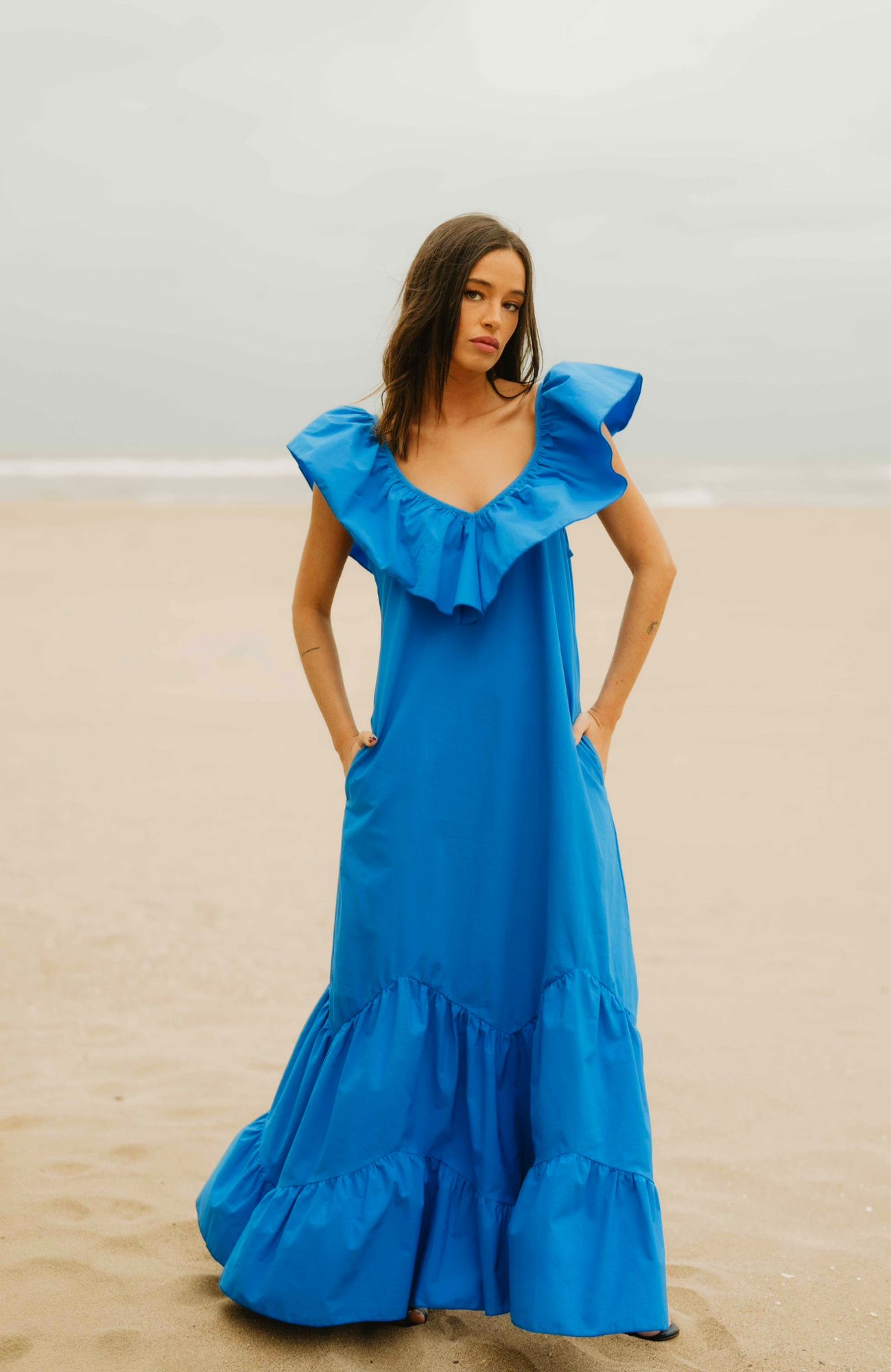 VESTIDO AMALFI COAST KLEIN BLUE - SPECIAL