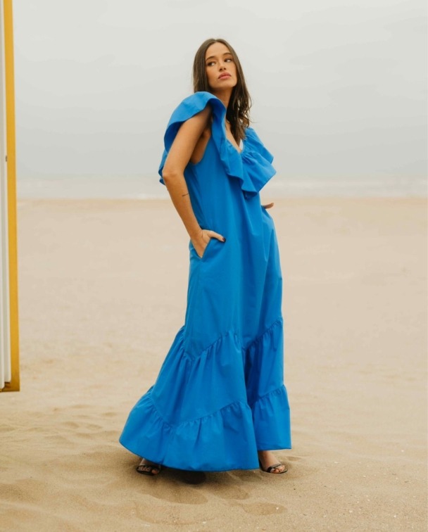 Alternative view of VESTIDO AMALFI COAST KLEIN BLUE - SPECIAL
