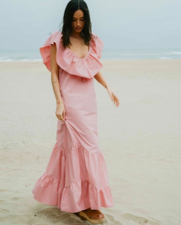 VESTIDO AMALFI COAST NUDE PINK - SPECIAL