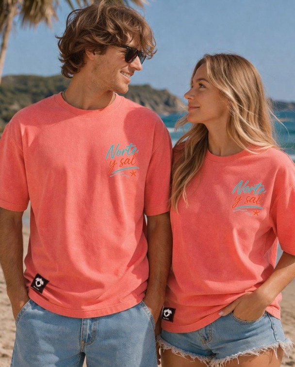 Alternative view of CAMISETA UNISEX NORTE Y SAL – PREVENTA