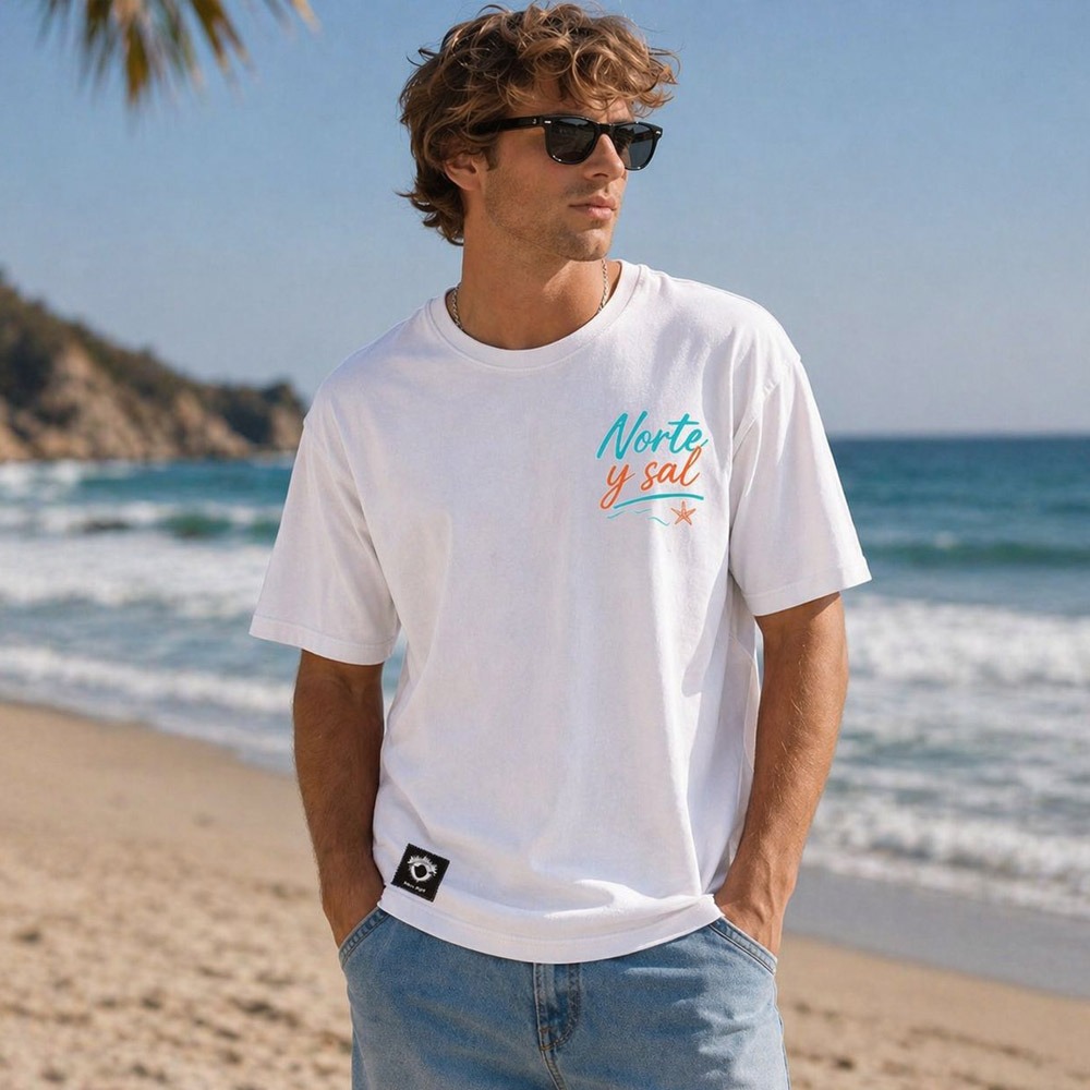 CAMISETA UNISEX NORTE Y SAL BLANCA – YA DISPONIBLE - Imagen 3