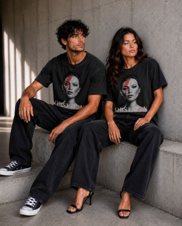 Alternative view of CAMISETA UNISEX FADE OUT OBSESION