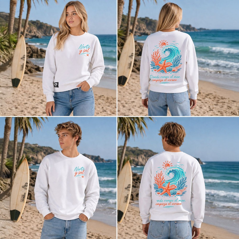 SUDADERA UNISEX NORTE Y SAL BLANCA – YA DISPONIBLE - Imagen 7