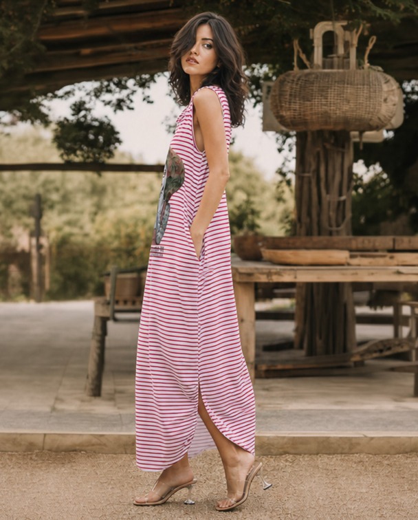 Alternative view of VESTIDO RAYAS BLOOM - YA DISPONIBLE