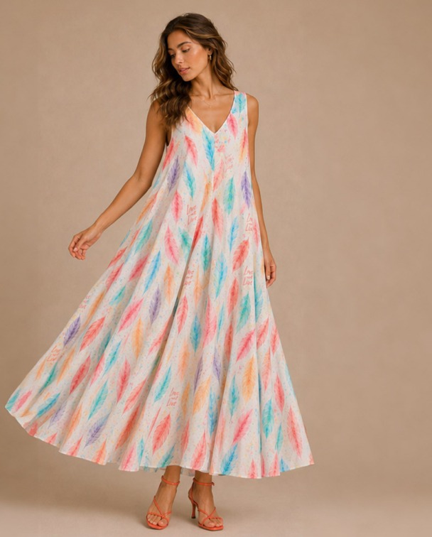 VESTIDO DREAM FEATHERS