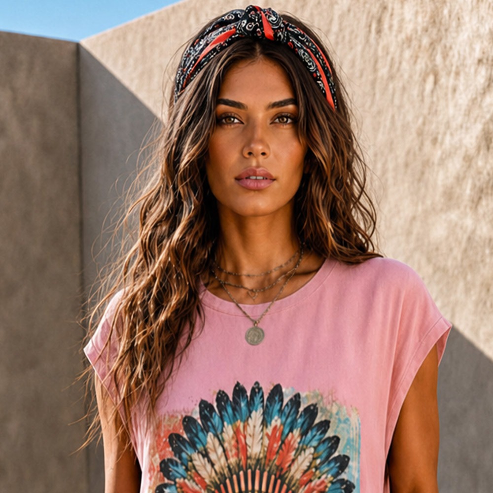 PAÑUELO WILD SOUL CORAL - Imagen 3