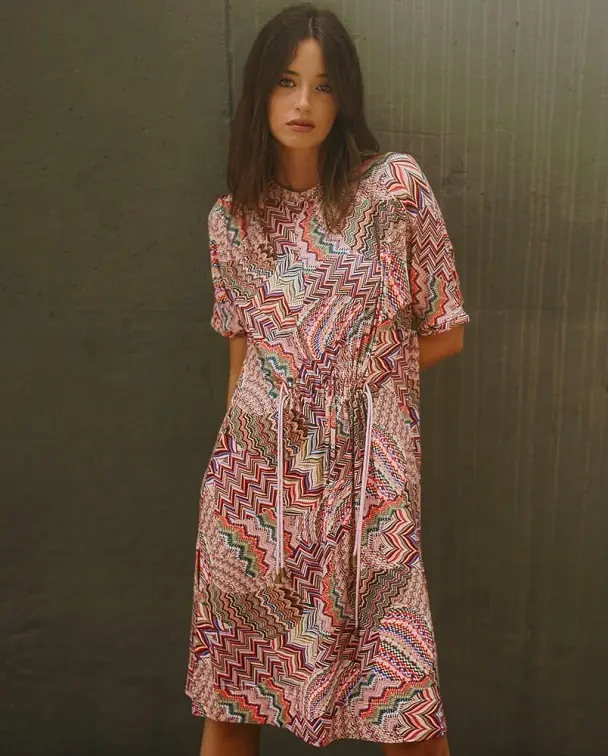 Alternative view of VESTIDO WAVES ZIGZAG - ULTIMAS UNIDADES