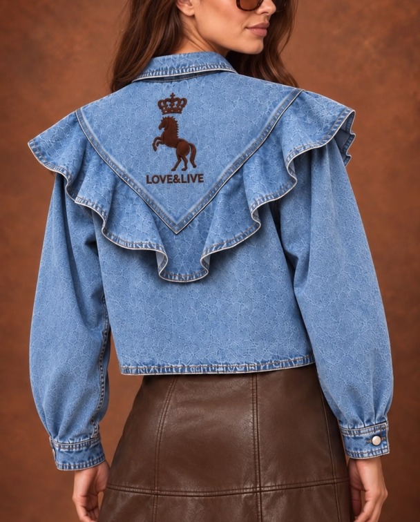 CAMISA / SOBRE CAMISA DENIM VOLANTES - PREVENTA