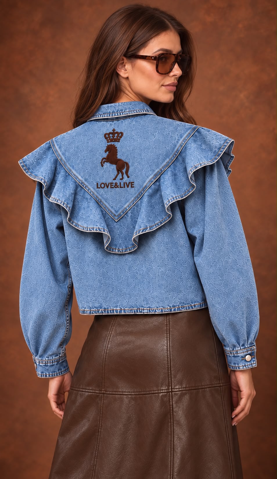 CAMISA / SOBRE CAMISA DENIM VOLANTES - PREVENTA