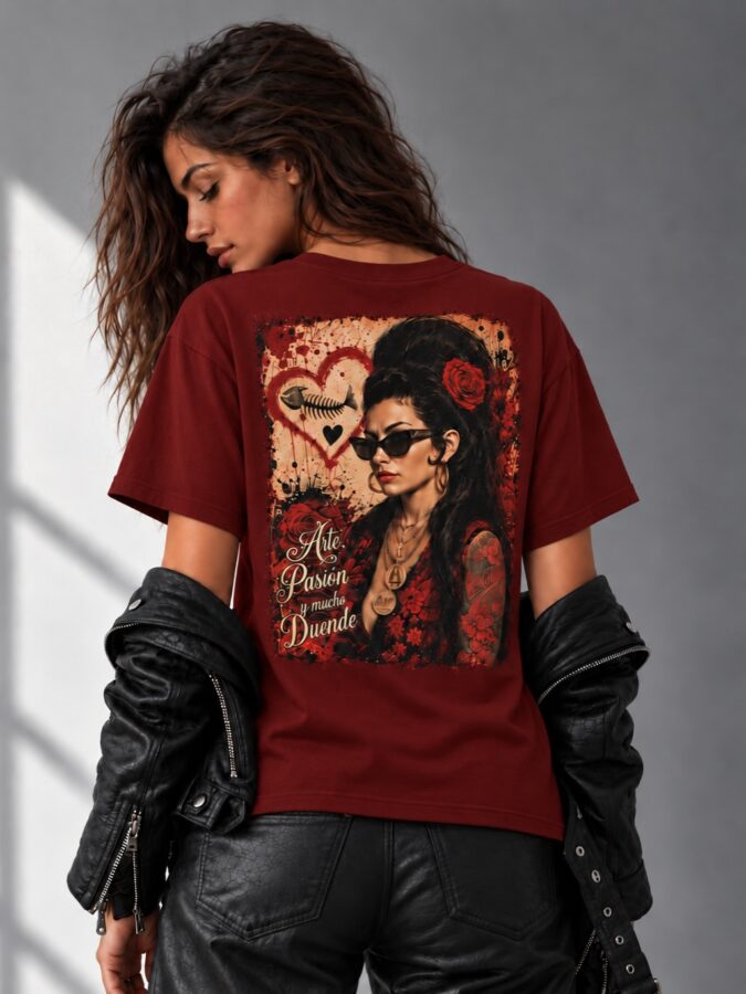 Camiseta Unisex Arte, Pasión y Duende www.behappiness.es Una camiseta con carácter, creada para quienes entien